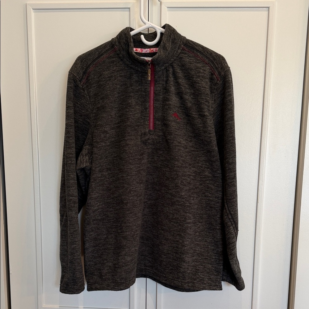 Tommy Bahama: Charcoal Fleece Quarter-Zip (M)